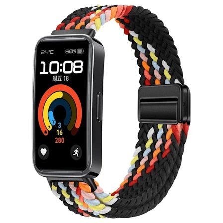 Nylonflätat armband för Huawei Band 10 9 8 Justerbart magnetspänne Armbandsur Huanwei Band 10/9/8 Tillbehör correa