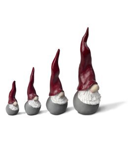 Deko-nisser Familien 4-pak Grå