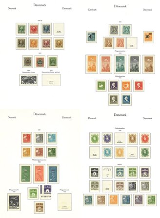 Danmark til 1989 - Samling på mange løse fortryksblade