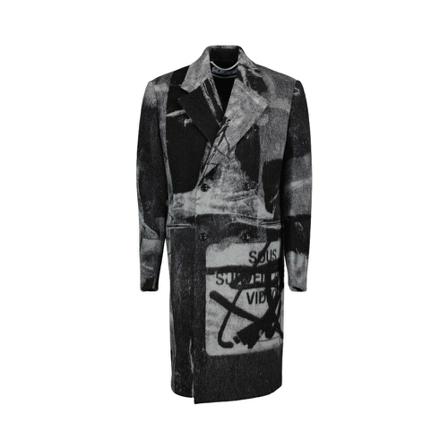 Off White, Tomek coat Szary, Mężczyzna, Rozmiar: M