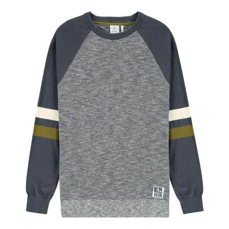 Kultivate, Knit pull ritmo Blauw, Heren, Maat:M,Katoen
