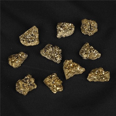 8 stk. 15-25 mm Naturlige Pyrit Sten Rå Pyrit Krystal til Cabbing Tumbling Reiki Healing (Guld)