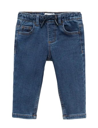 Mango Straight Jeans With Drawstring - Blue - 9-12M