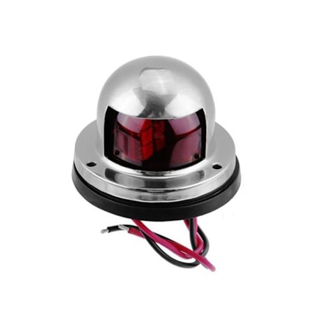 Rød og grønn signal lampe i rustfritt stål 12/24V med baugnavigasjonslys for maritim navigasjon for båt yacht varsellys~03359