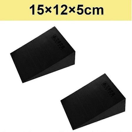 Yoga Wedge Blocks för Stretching, Handleds- & Ryggstöd - Lättviktig Kilbräda för Yoga, Pilates, Gym (2st Svart 15x12x5cm)