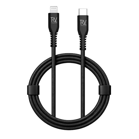 Rvelon USB-C till Lightning Kabel Flätad 1m