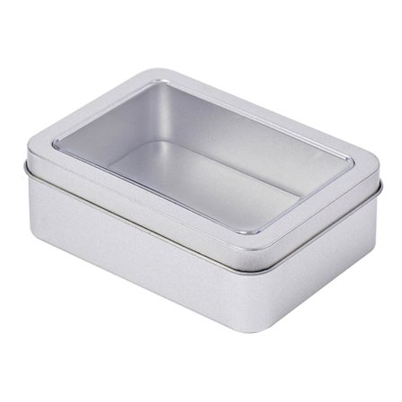 Rektangulär Förvaringslåda Liten Förvaringslåda Silverfärg Smycken Nycklar Myntbehållare Spelkortsbox Godisförvaringsburk