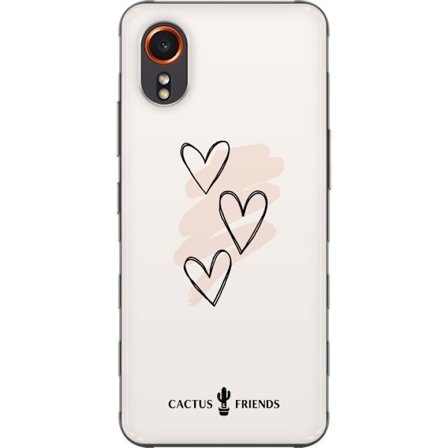 Kompatibelt Mobilskal till Samsung Samsung Galaxy Xcover7 Cactus and Friends - Soft Romance Sketch