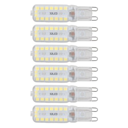6 kpl G9 LED-lamppuja 7W Himmennettävä 360° valaistusvaihtoehto