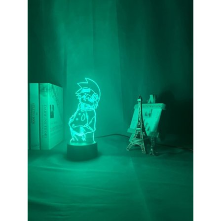 WJ Akryl 3D-lampa Anime Soul Eater Figur Nattlampa för Barn Sovrumsdekor Färgglad Bordslampa Soul Eater Led Nattljus