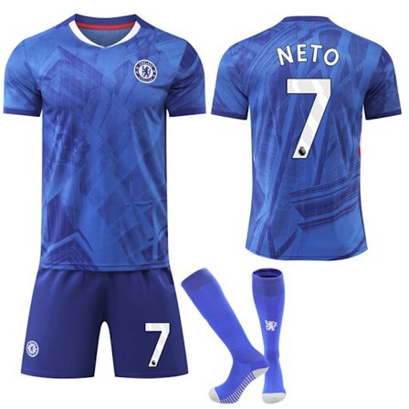 25-26 Chelsea F.C. Hjemmebanetrøjer NO.7 NETO Børn Voksen Fodboldudstyr med Sokker
