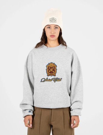 Prohibited Emblem Patch Crew Neck - Grey - S