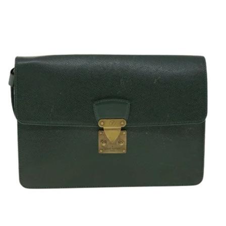Louis Vuitton Vintage Pre-ownedLæderclutches Grøn, Herre Vintage Tasker, Størrelse: ONE Size