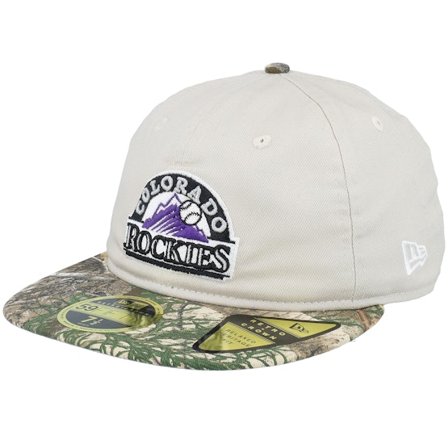 New Era - MLB Beige fitted Czapka Z Daszkiem - Colorado Rockies MLB Realtree 59FIFTY Rc Stone/Camo Fitted @ Hatstore