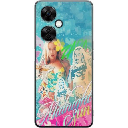 Yhteensopiva Puhelinkuori OnePlus Nord CE3 Seikkailumaailma Steve, Creeper ja eläimillä värikkäässä palikkagrafiikassa