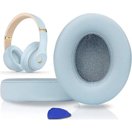 Professionelle udskiftningspuder til ører, ørepuder, der er kompatible med Beats Studio 2.0 & 3 med ledning/trådløs med blødt proteinlæder/