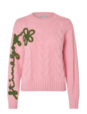 STINE GOYA 2418 Midweight Alpaca Knit, Crewnec - Pink - L