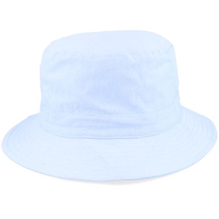 Seeberger - Blå bucket Hatt - Chambray Fabric Light Blue Bucket @ Hatstore