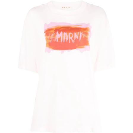 Marni, T-Shirts Roze, Dames, Maat:L