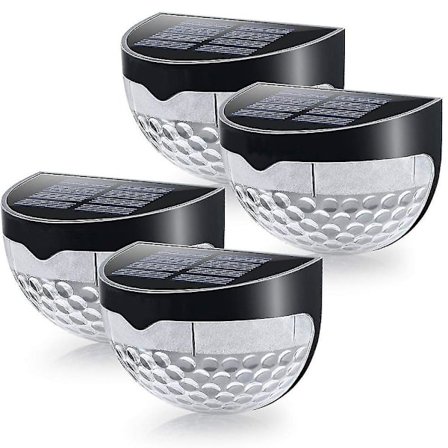 Solcelle gjerdelys, trådløse lys for gjerde og vegger, utendørs