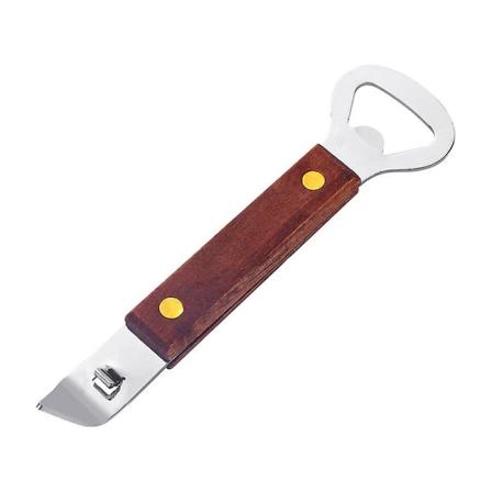 Flaskestansburköppner i rustfritt stål Ølflaskeåpner Punchflaskeåpner med trehåndtak for manuelle flaskebokser (2, tre farge)