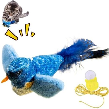 Katteleker - Katteleker med kattemynte - Innendørs katteleke med fugl