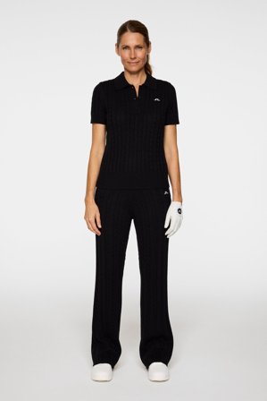 J.Lindeberg - Kinsley Cable Knit Wool Shirt - Golf - Black - Women - S