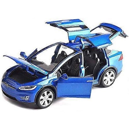 1:32 Legering Tesla X90 Bilmodell Trekk Tilbake Elektroniske Lekebiler med Lys og Musikk, Diecast Bil Leke Kompatibel for Tesla Model X, for Tesla 