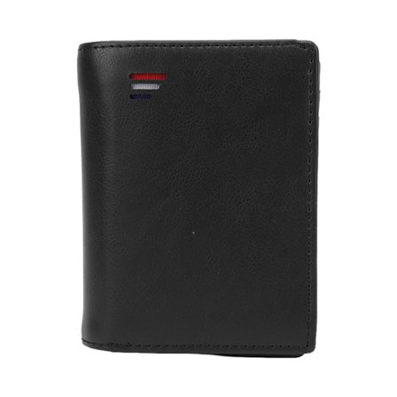 RFID-suojattu monikorttilompakko vetoketjulla, kevyt pystysuuntainen lompakko naisille ja miehille, musta