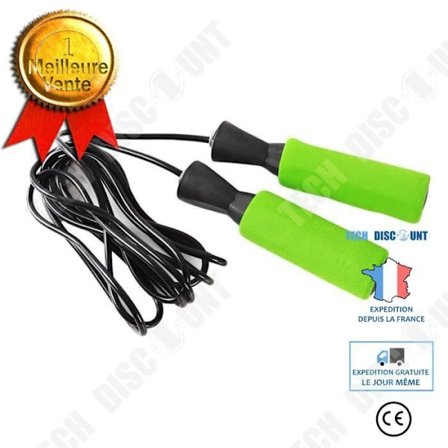 Hyppynaru - TECH DISCOUNT - Vihreä tyyppi - PVC - Pituus 260cm - Säännöllinen käyttö