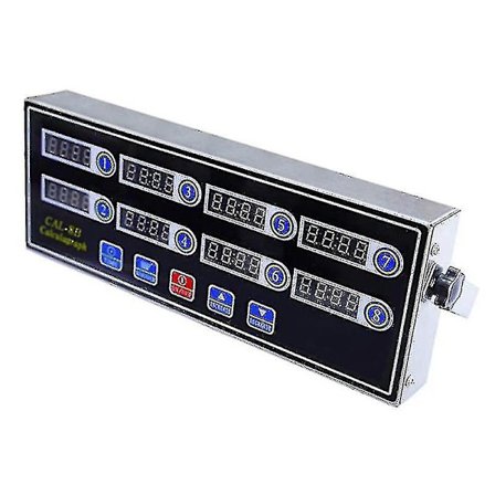 Kaupallinen 8-kanavainen digitaalinen keittiöajastin, ruostumattomasta teräksestä valmistettu laskuajastin hälytyksellä, kello(,) [dB}