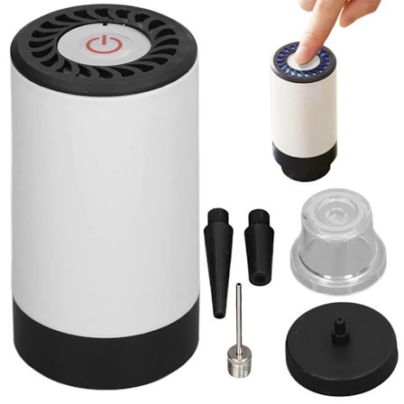 Elektrisk Vakuumpumpe til Vakuumposer | Bærbar Kompressor hvid