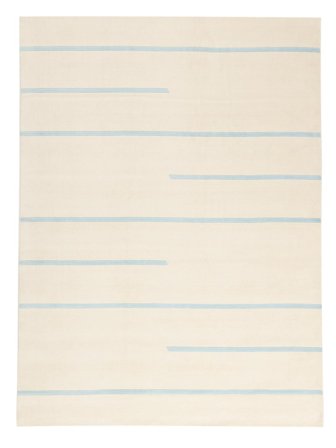 Handloom Pattern Matta Modern Beige/Grön Stor (Ull, Indien)