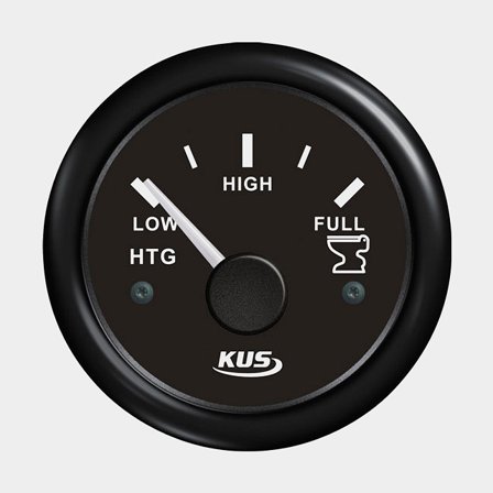 Septiktankmålere KUS, dugfri, Ø52 mm, 12 V / 24 V, 0 - 190 Ω, sort