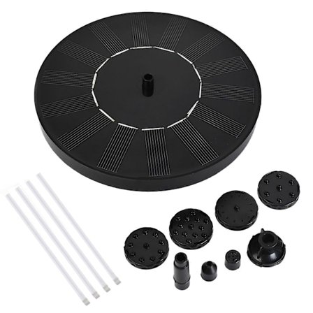 Solvandfontæne til Pool, Terrasse, Have, Dekoration, Udendørsdekoration, Solpumpe, Dekorativ Fontæne