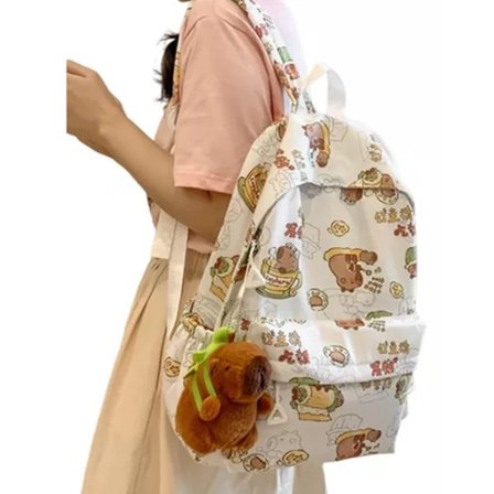 Capybara Ryggsäck för Skolan, Söt Skolryggsäck