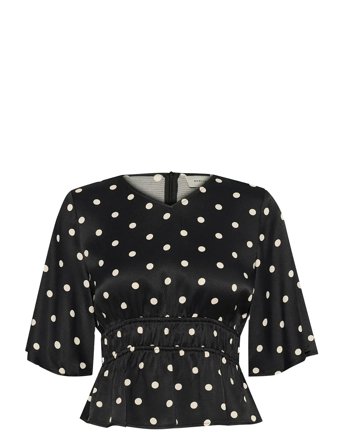 Gzdotta P Blouse Tops Blouses Long-sleeved Black Gestuz