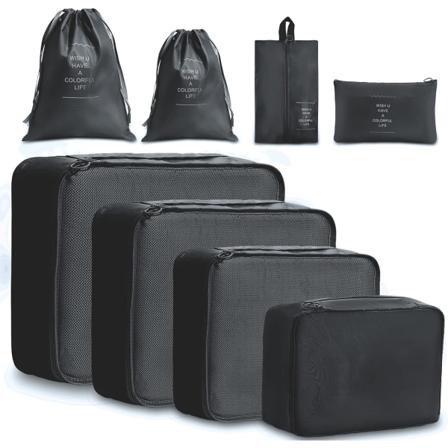 Pakkauskuutiot, 8 osan matkatavaroiden säilytyspussit matkalaukun järjestäjä