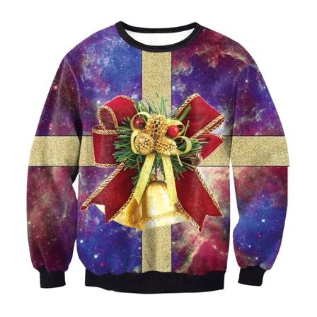 Ruma joulupaita Miesten Naisten Puserot 3D Hauskat Printed Joulujuhla Joulu Syntymäpäivä Neulepaidat Unisex Neulepuserot Topit style 4 M