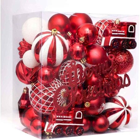 Julekuler - Et sett med 65 julekulepynt