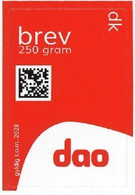 DAO brevmærke 250 gram - Danmark