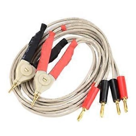 Silikon bananplugg testkabel med klemme for LCR-måler (1 par)