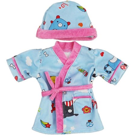 Dukke Pyjamas Baby Doll Robe Antrekk Klær Warme