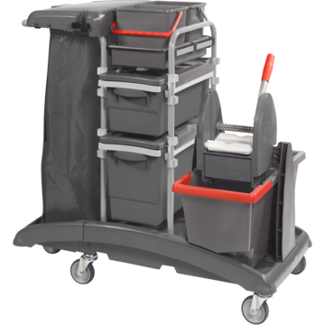 Rengjøringsvogn med moppesvamp