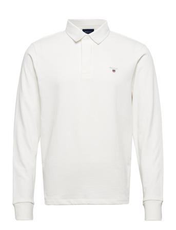 Solid Heavy Rugger Polos Long-sleeved Valkoinen GANT