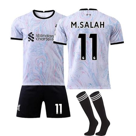 22/23 Liverpool Borta Salah Fotbollströja Träningsdräkter zV M.SALAH NO.11 16(90-100CM)