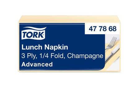 TORK Servett Lunch Mjuk 3-lags champagne 150/fp - Lyreco - Kök och servering - Servetter och dukar - Servett - 3-lagers