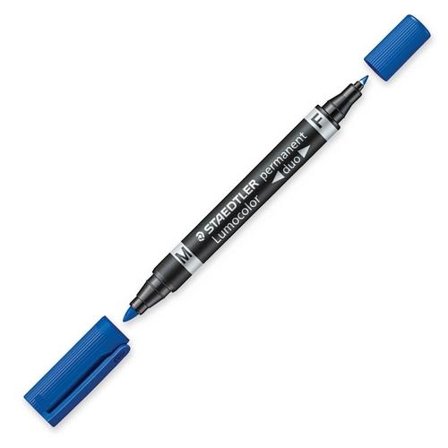 Staedtler Lumocolor duo Dobbeltspids-markør Blå