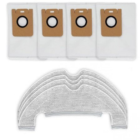 Tilbehørssæt Reservedele Til Dreame D10 Plus Rls3d Robotstøvsuger, 4 Moppedugende, 4 Støvsugerposer [DB]