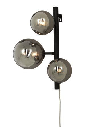 Aneta Lighting MOLEKYL vegglampe, svart/røk